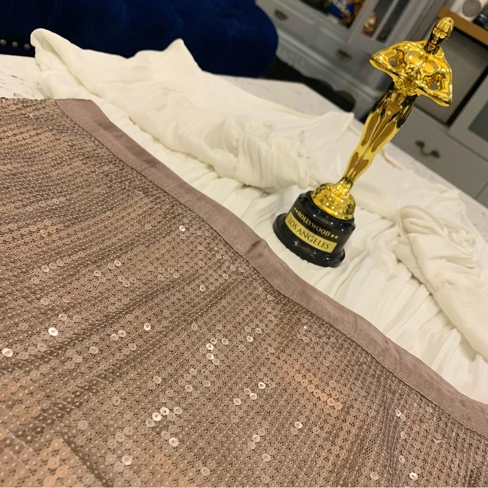 🇫🇷 PROMOD Glamorous High-Waist Stretchable Sequins Skirt - Picture 9 of 11